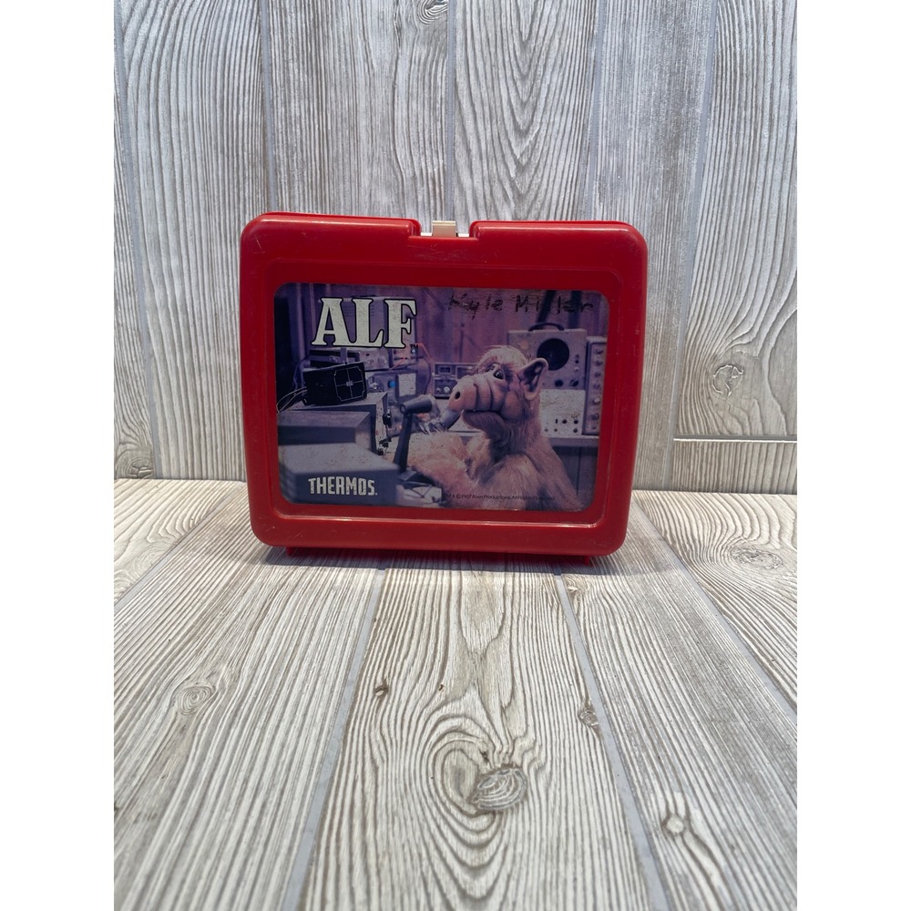 Vintage 1987 ALF Red Plastic Lunch Box Thermos Brand No Thermos 80s TV Show